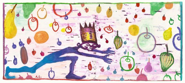 King of Falling Fruit rug design email