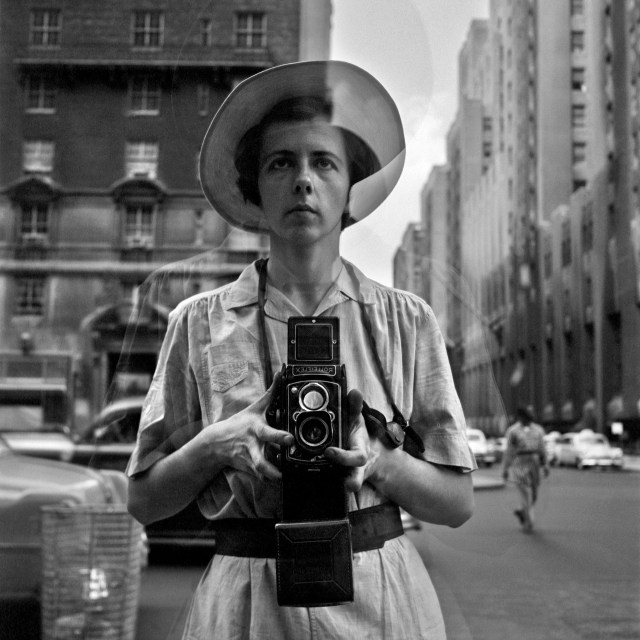 Vivian Maier with her camera